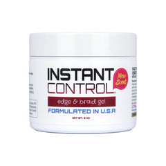 Instant Control Edge Braid Gel 8oz smoothing edges with light hold.