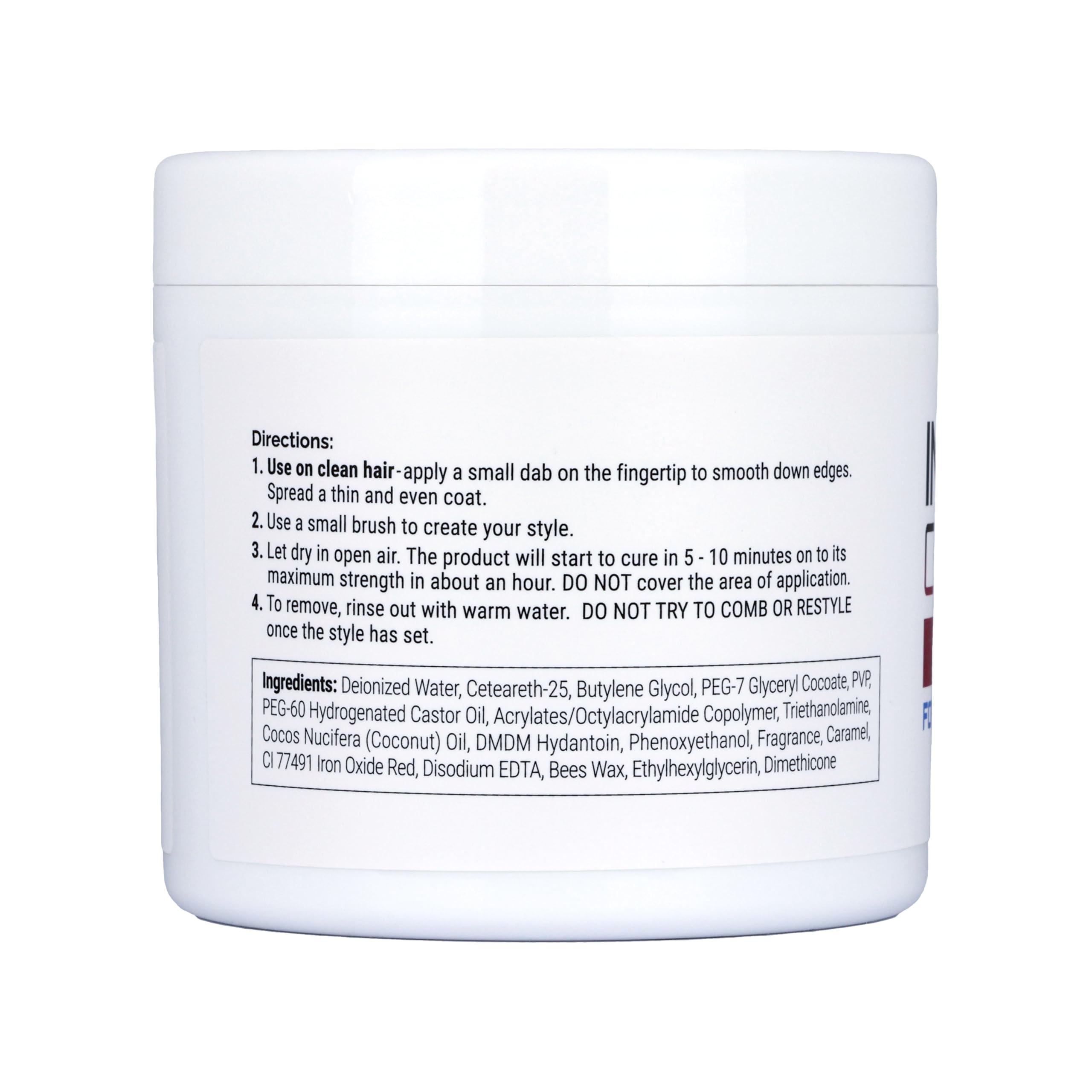Lightweight, glide-on formula provides flexible hold for braids and edges.