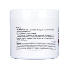 Lightweight, glide-on formula provides flexible hold for braids and edges.