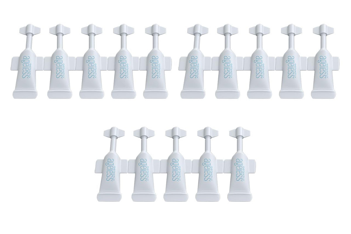 Instantly Ageless eye bag remover demonstrates quick puffiness relief for a brighter under-eye area.