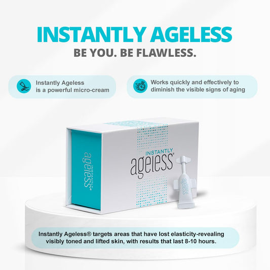 Instantly Ageless face lift cream formula smooths lines around eyes and forehead.