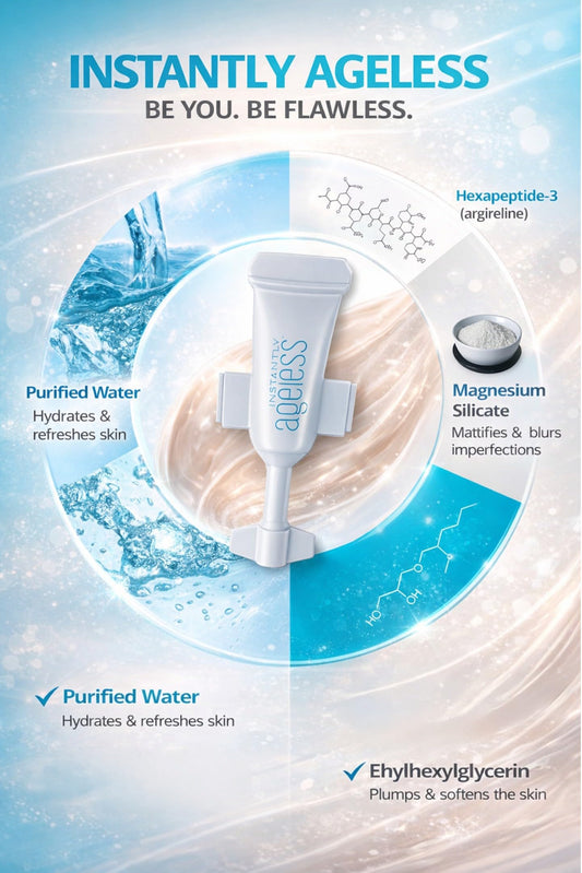 Instantly Ageless face lift cream formula tightens skin around eyes for a refreshed appearance.