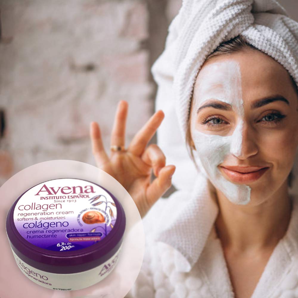 Instituto Español Avena Collagen Regen Cream pack highlights a convenient 3-pack option.