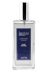 InStyle Fragrances Dark Woods bottle highlights a seductive vanilla-forward profile, ideal for evening wear