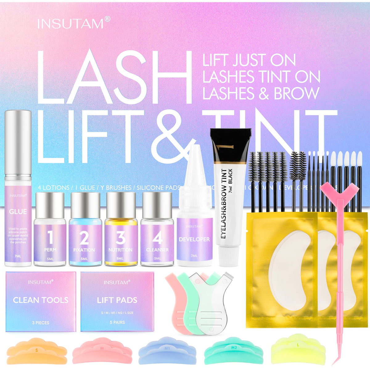 Insutam Lash Lift Kit beginner-friendly setup for DIY lashes
