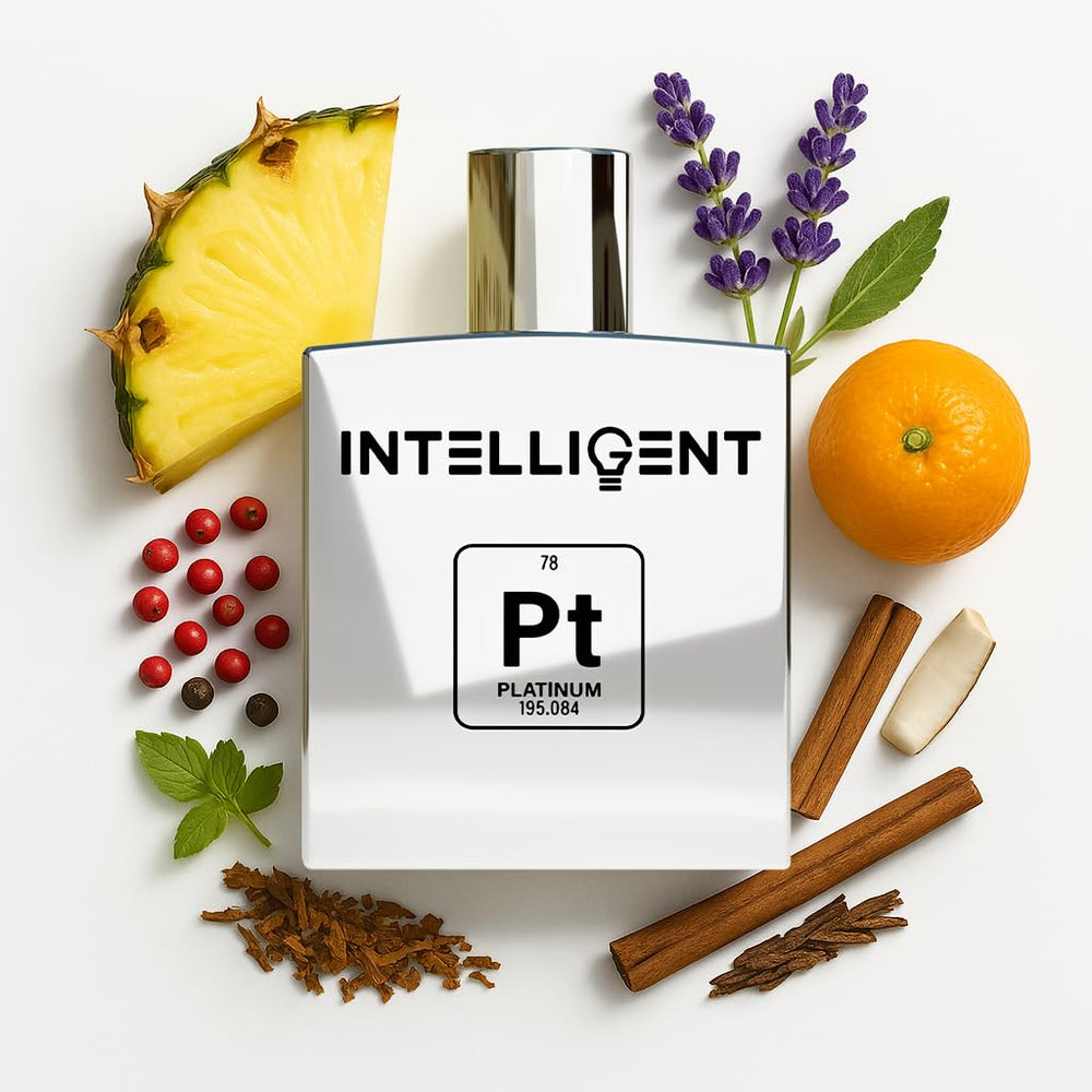Intelligent Platinum bottle with pineapple highlight, suggesting a bright, confident opening for bold evenings.
