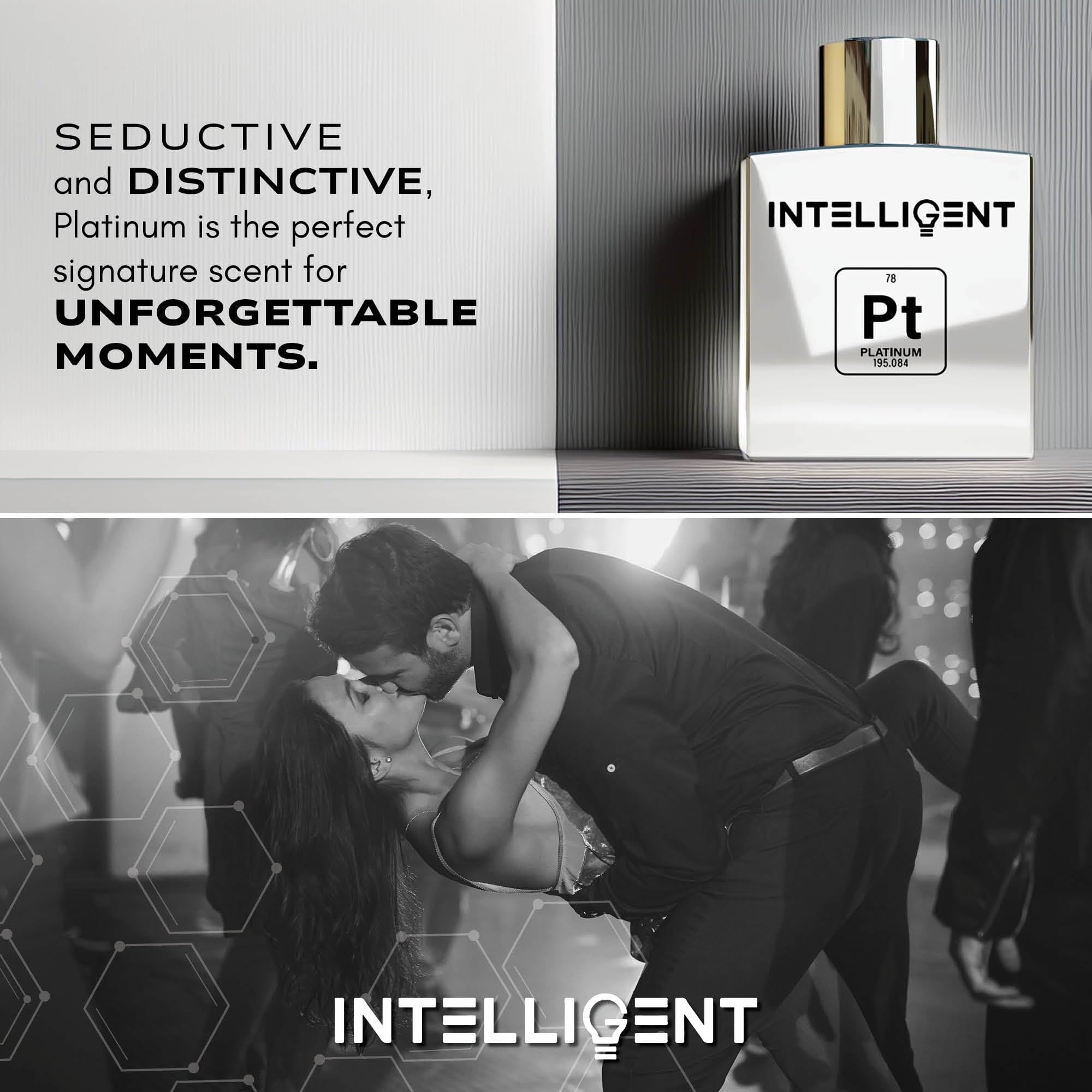 Intelligent Platinum in a night-out setting signals magnetic presence after dark.