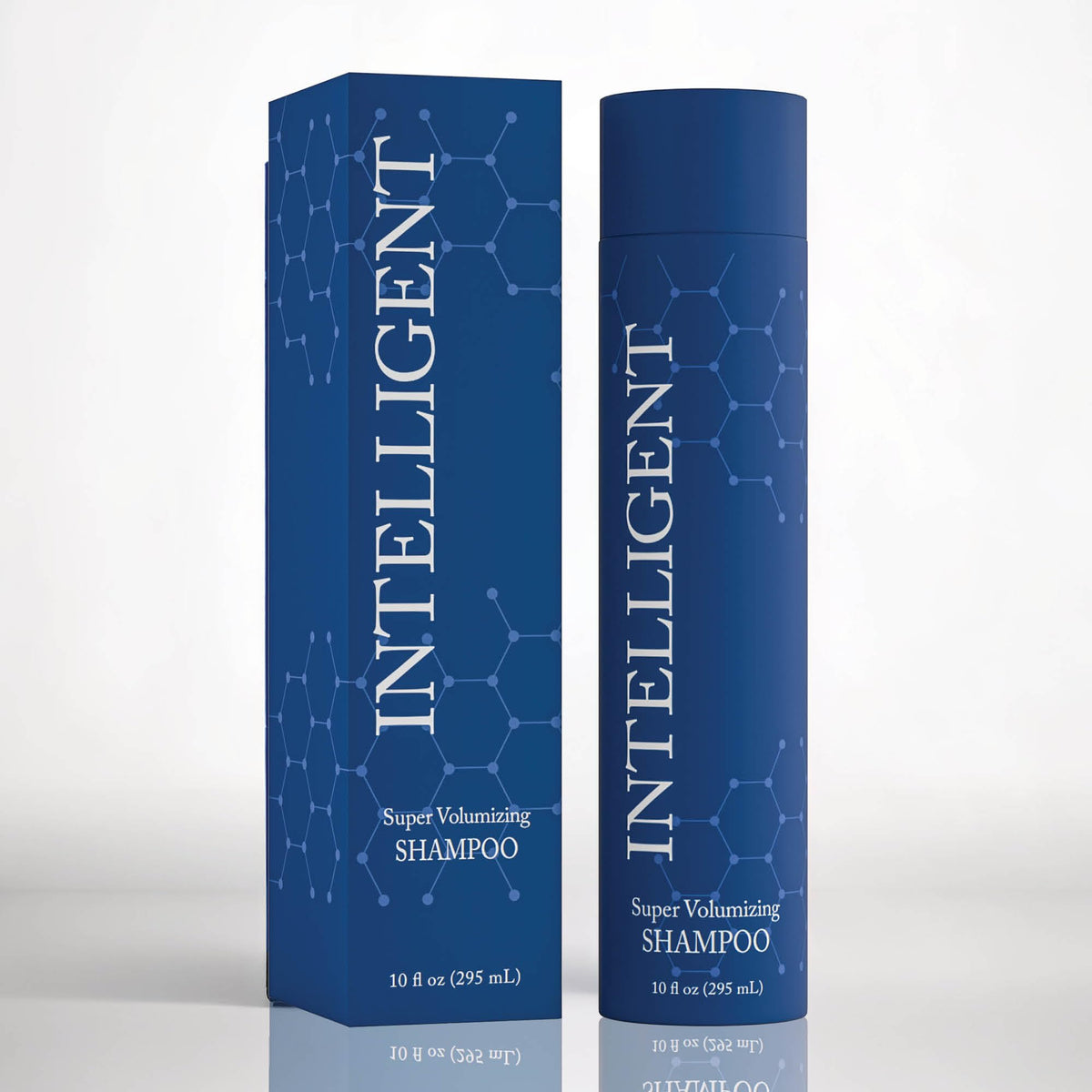 Intelligent Shop Super Volumizing Shampoo bottle pour shows easy application.