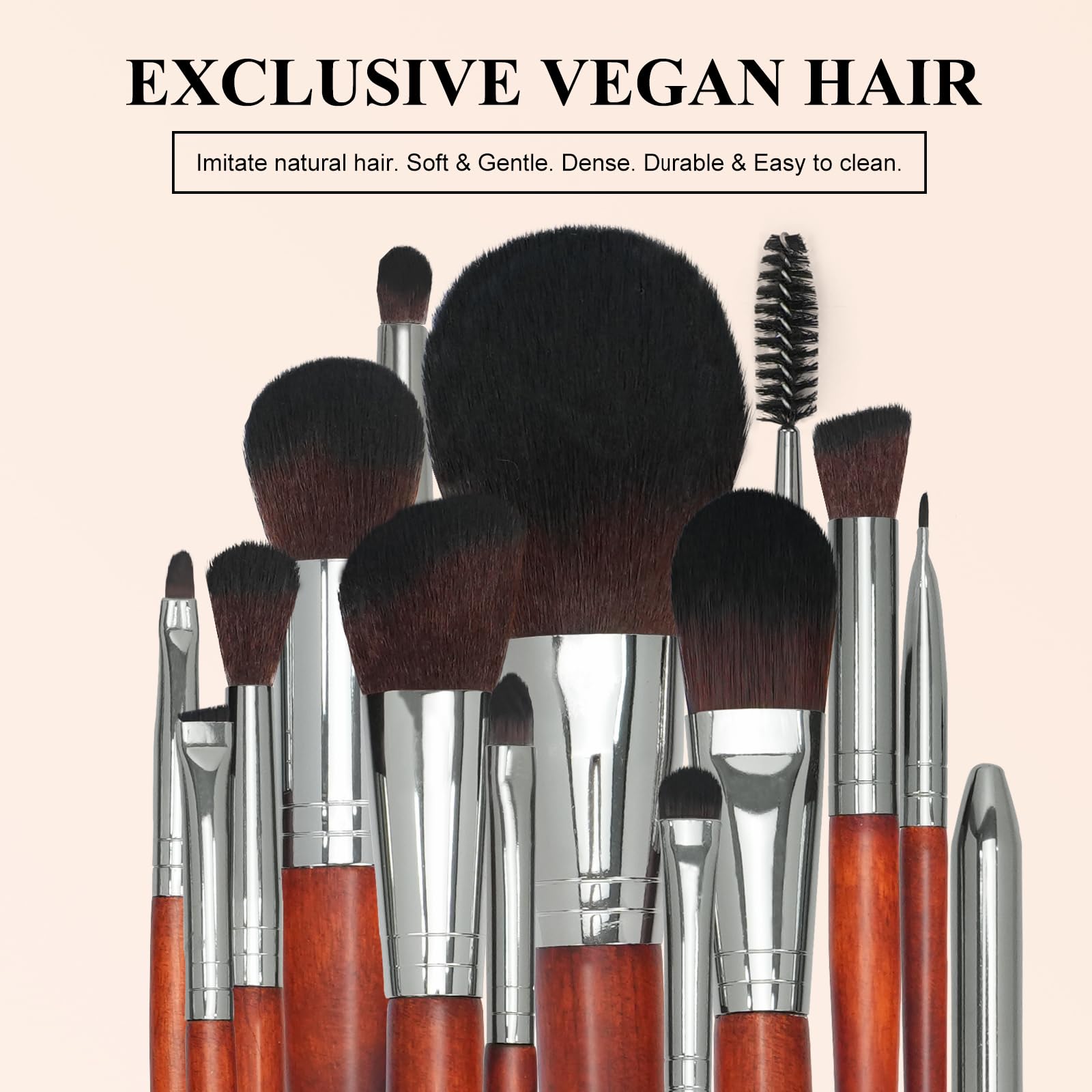 Concealer and lip brush offer precise, gentle application