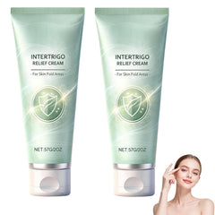Intertrigo Relief Cream bottle close-up for on-the-go moisture protection.