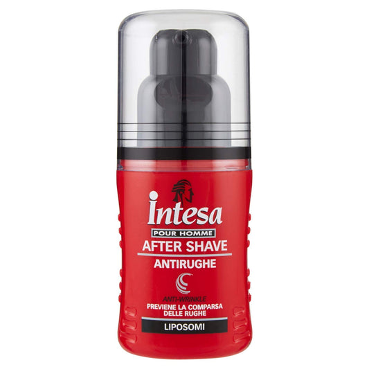 Intesa Pour Homme after shave bottle delivers a refreshing, hydrating feel.