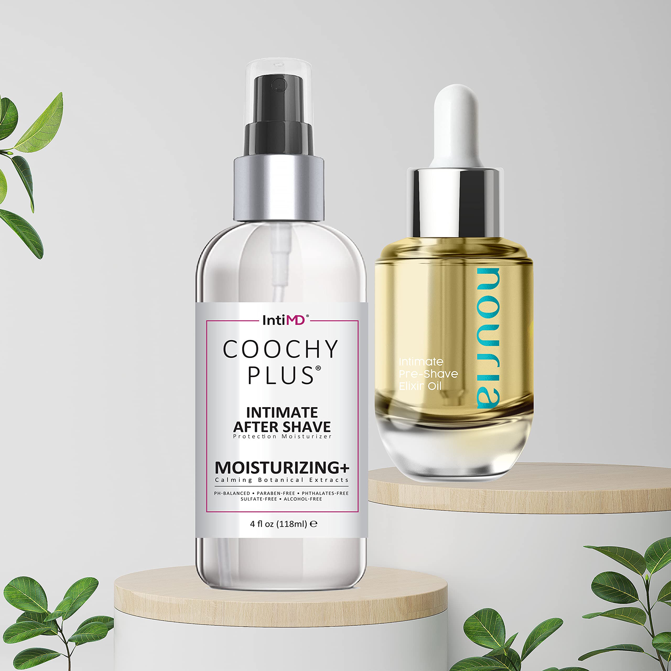 IntiMD Coochy Plus intimate after shave mist bottle for smooth, protected intimate skin