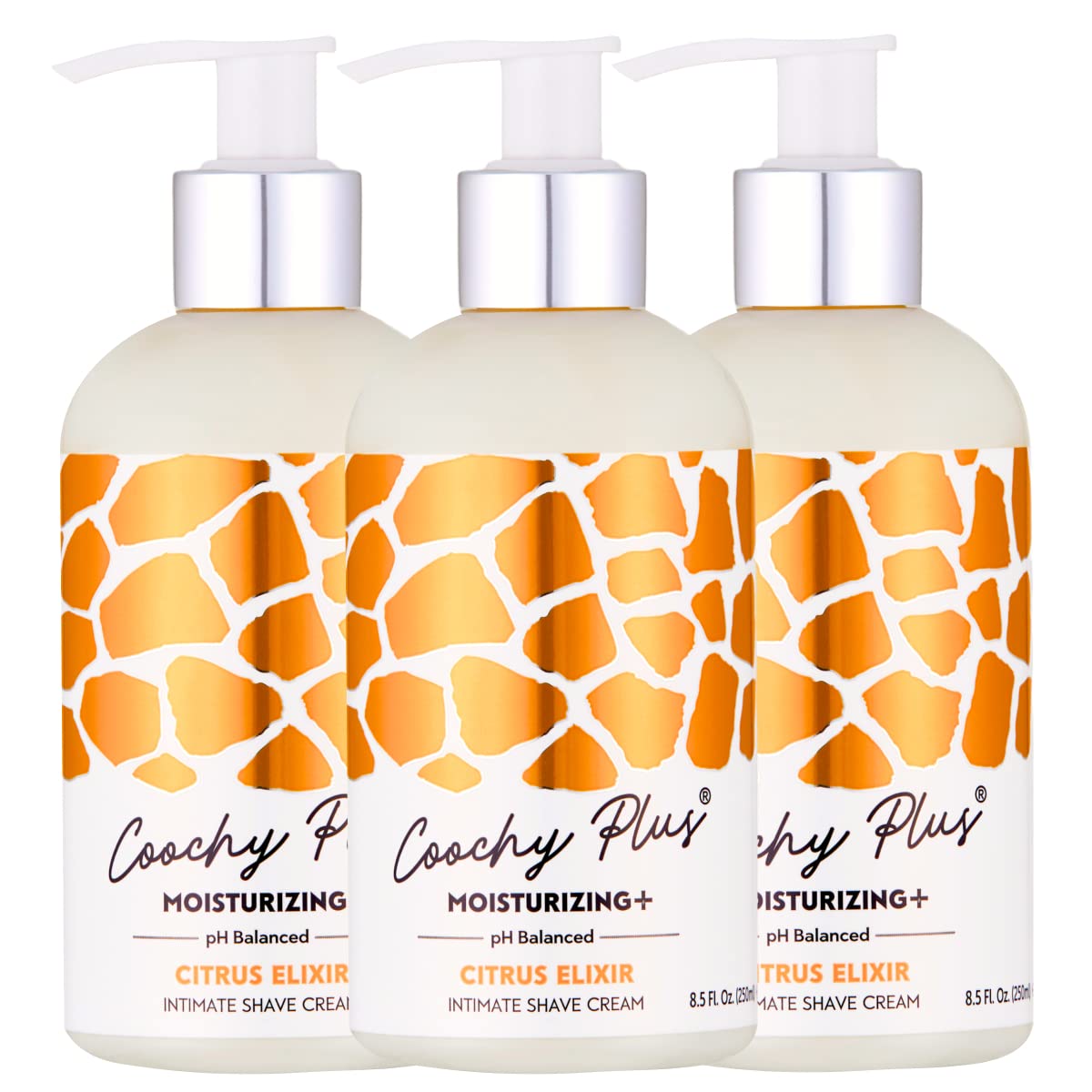 IntiMD Coochy Plus Citrus Elixir bottle ready for shaving routine with smooth glide
