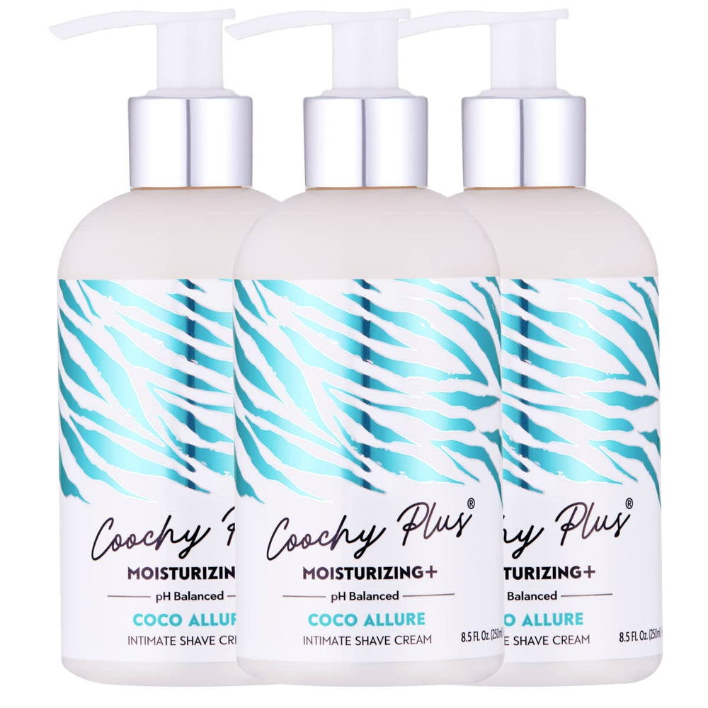 IntiMD Coochy Plus moisturizing bottle for smoother intimate shaving