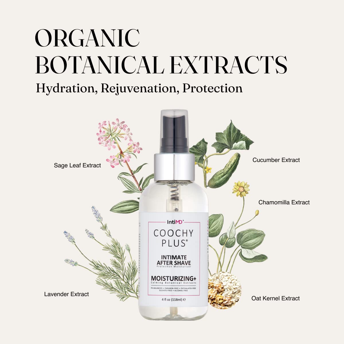 IntiMD Coochy Plus Jojoba oil bottle nourishes skin