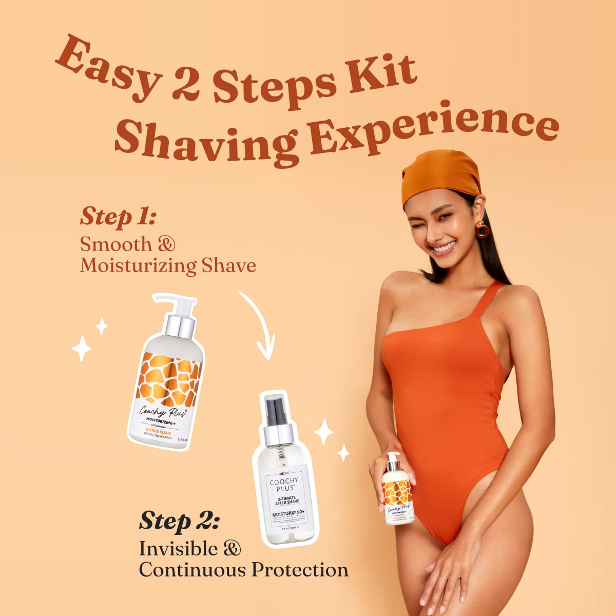 IntiMD Coochy Plus organic after shave moisturizer tube delivers soothing, long-lasting hydration.