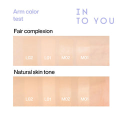 Into You closeup reveals skin-smoothing texture with micro-glow.