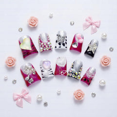 IntoVibes duck nails closeup design with pink tips and glossy finish