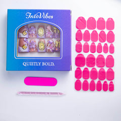 IntoVibes duck-nails easy application with glue or adhesive tabs.