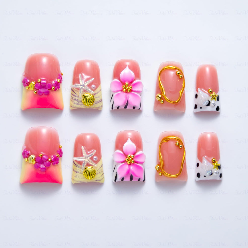 IntoVibes duck-nails-pink chic duck-shaped nails with a glossy pink finish for daily wear.