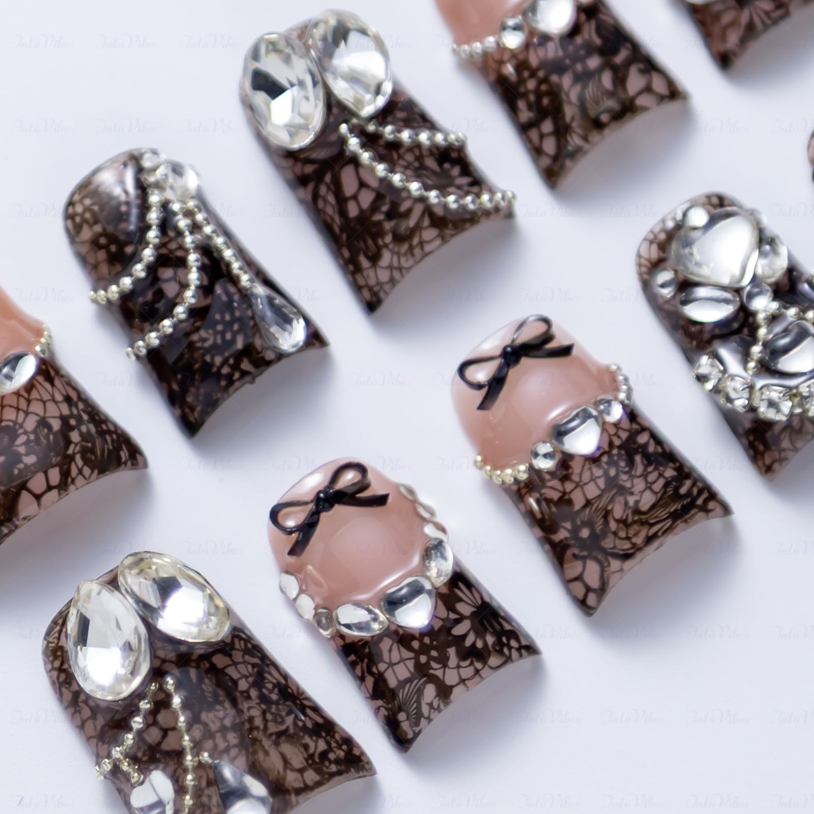 IntoVibes reusable press-on nails with easy application for quick glam.