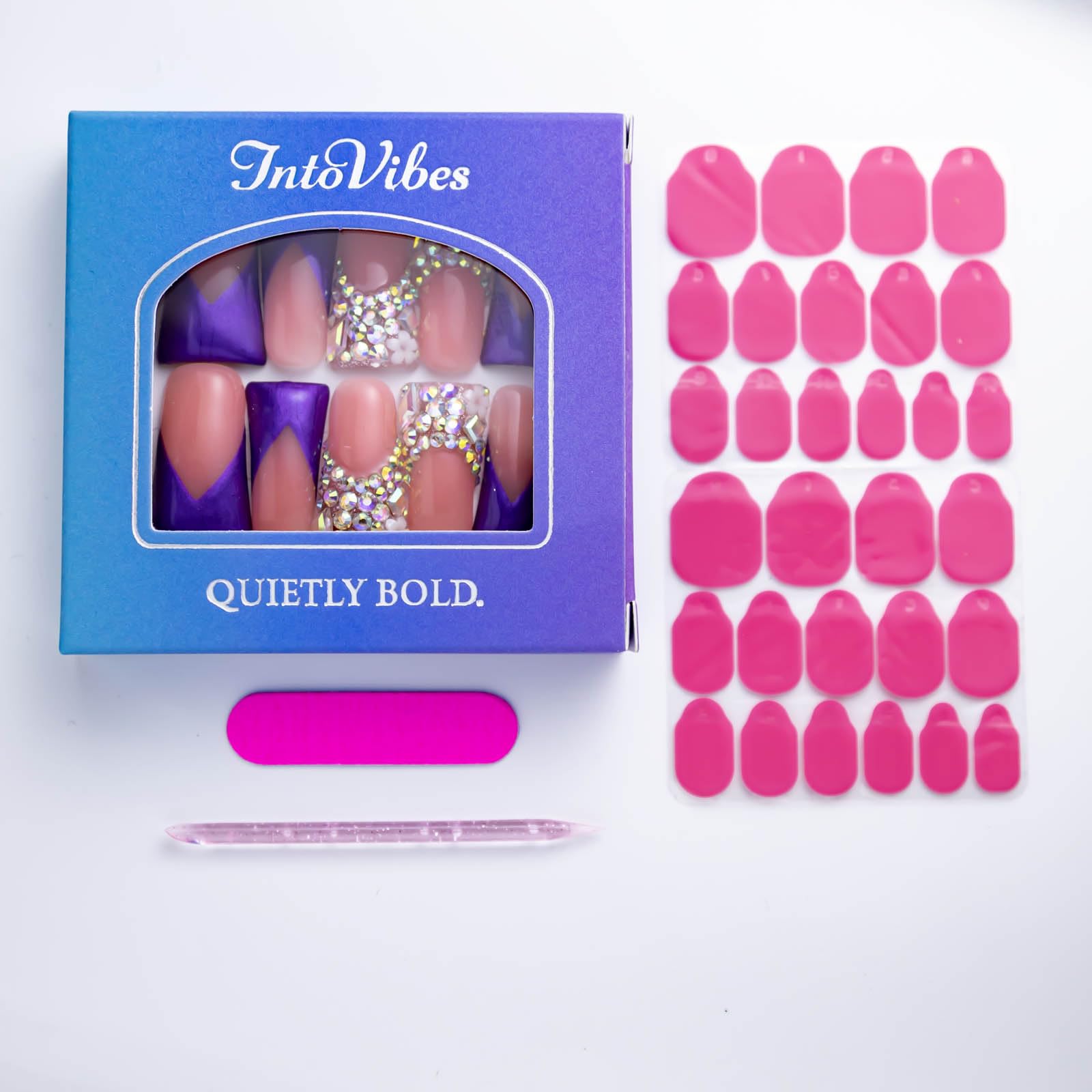 IntoVibes reusable press-on nails for easy, long-lasting style.