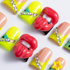 IntoVibes short length nails offer comfortable daily wear for typing.