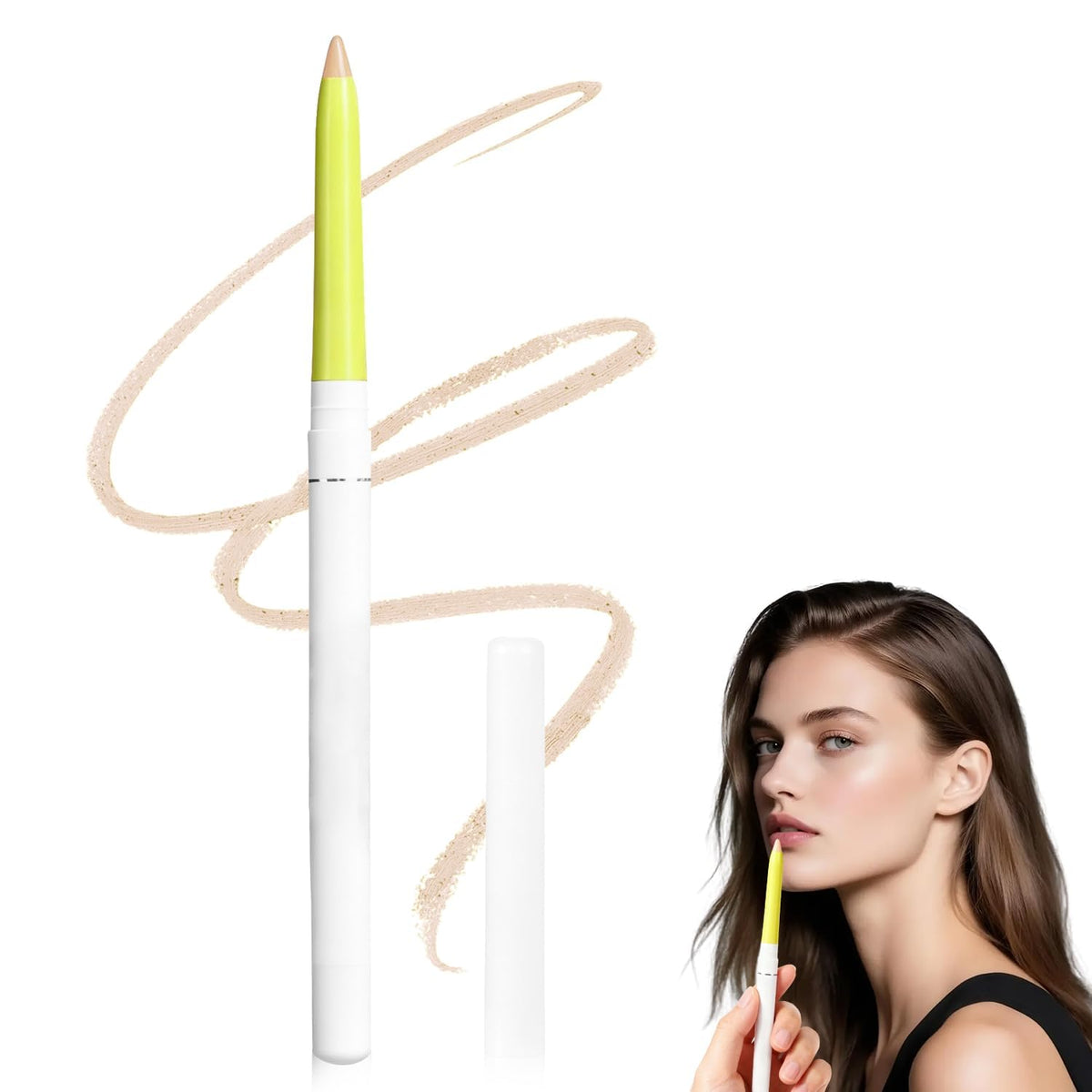 Invisible Extreme Plumping Lip Liner front view with natural shade and defined lip shape.