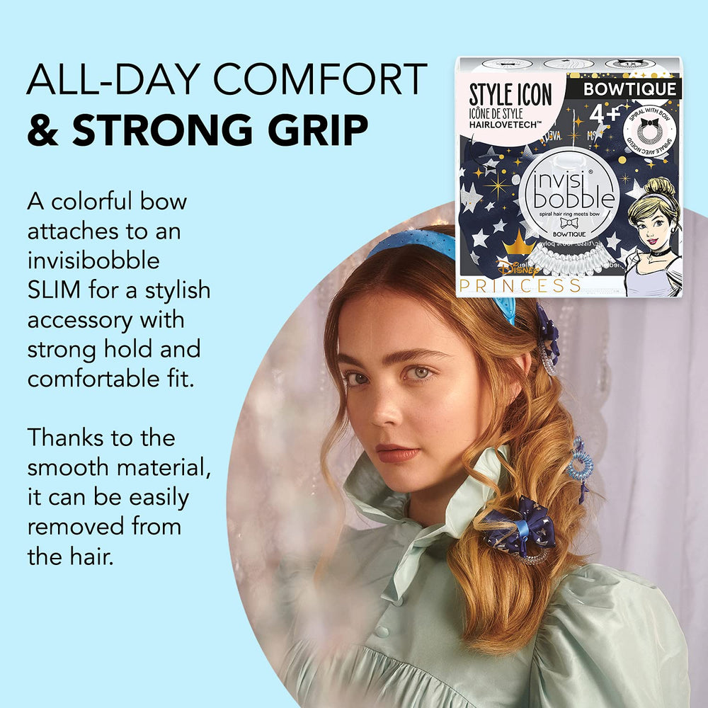 Invisibobble Bowtique Cinderella crystal-clear hair ring demonstrates comfortable snag-free use