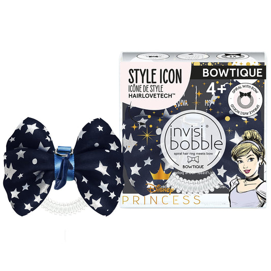 Invisibobble Bowtique Cinderella spiral ring with bow for stylish updos and gentle grip