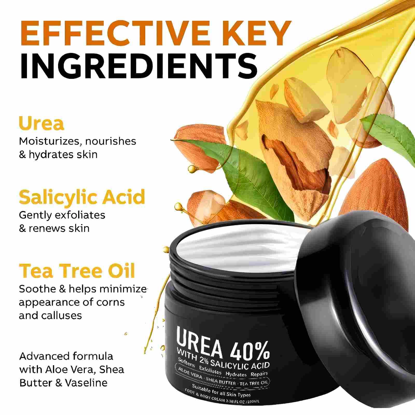 IOIOTCO Urea Cream bottle shows 40% urea for softening rough skin.