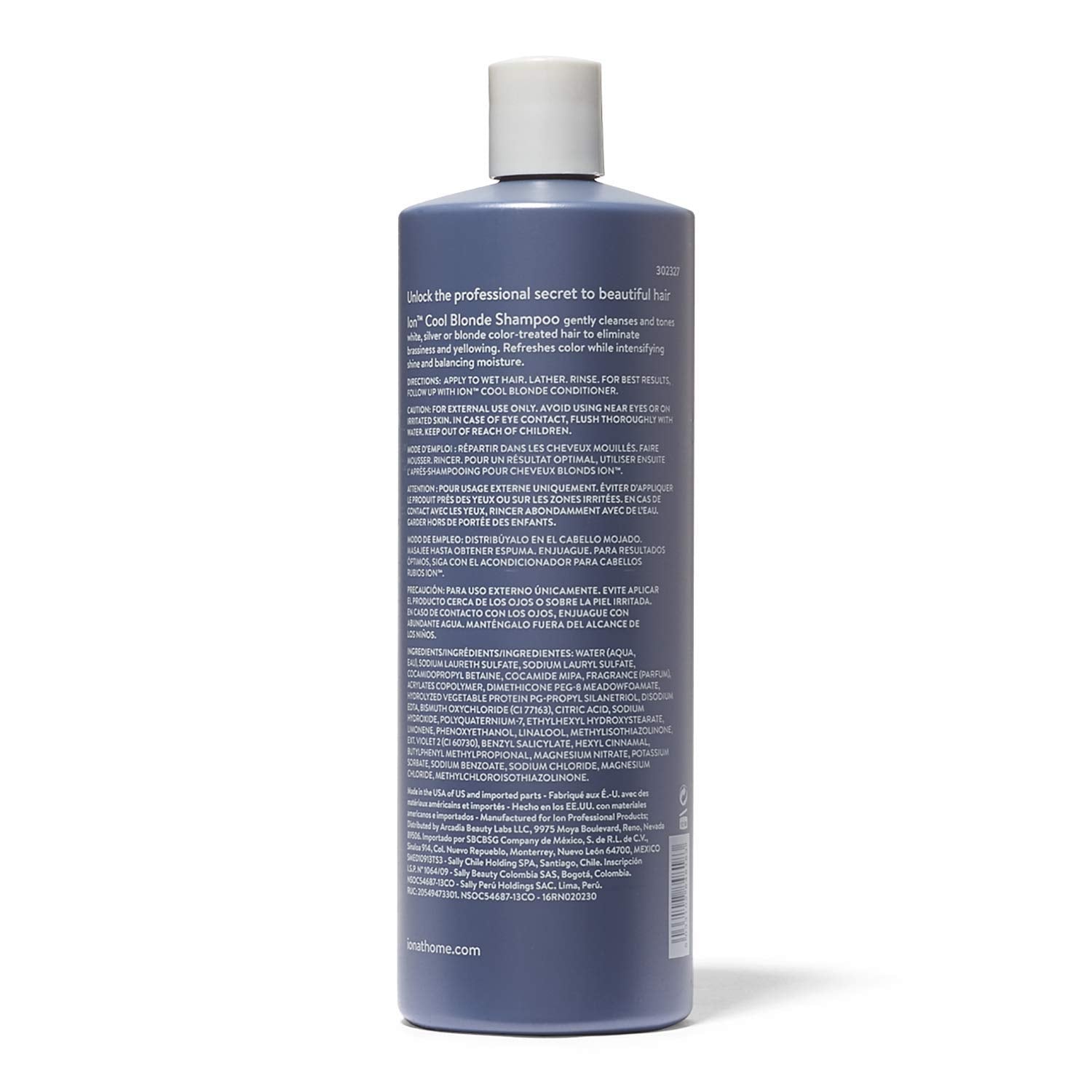 ion Cool Blonde Shampoo shine texture showcasing moisture and radiant hair.