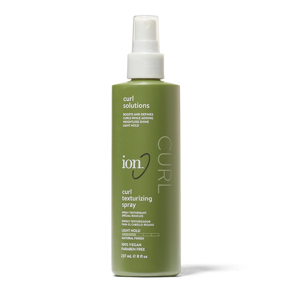 ion Curl Texturizing Spray bottle shot for light hold and defined curls