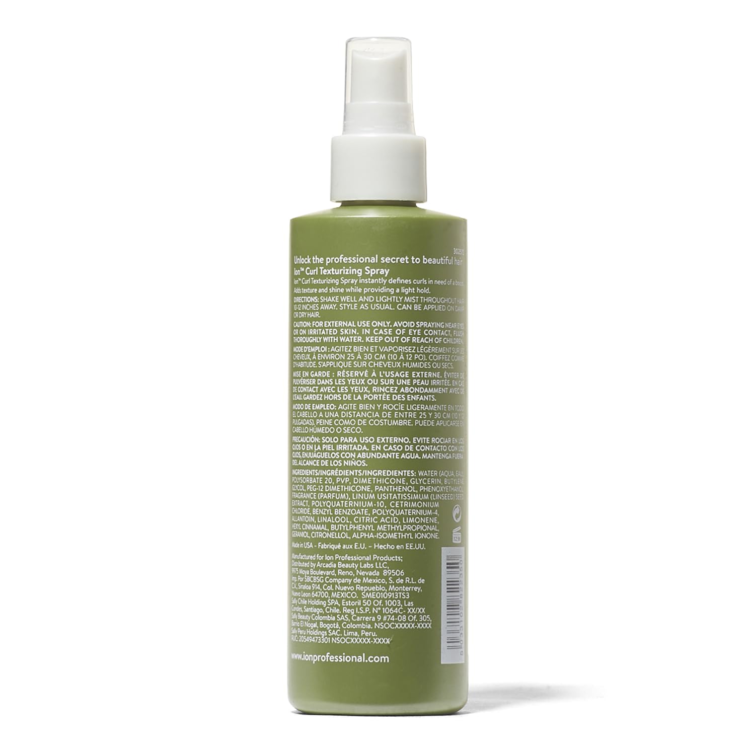 ion Curl Texturizing Spray even mist on damp hair helps lift and texture
