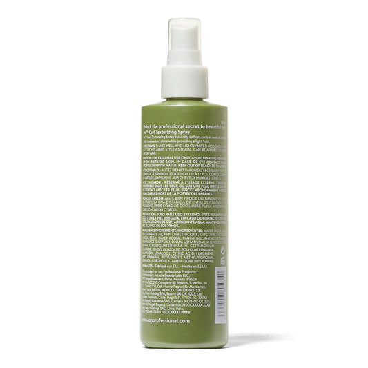 ion Curl Texturizing Spray even mist on damp hair helps lift and texture