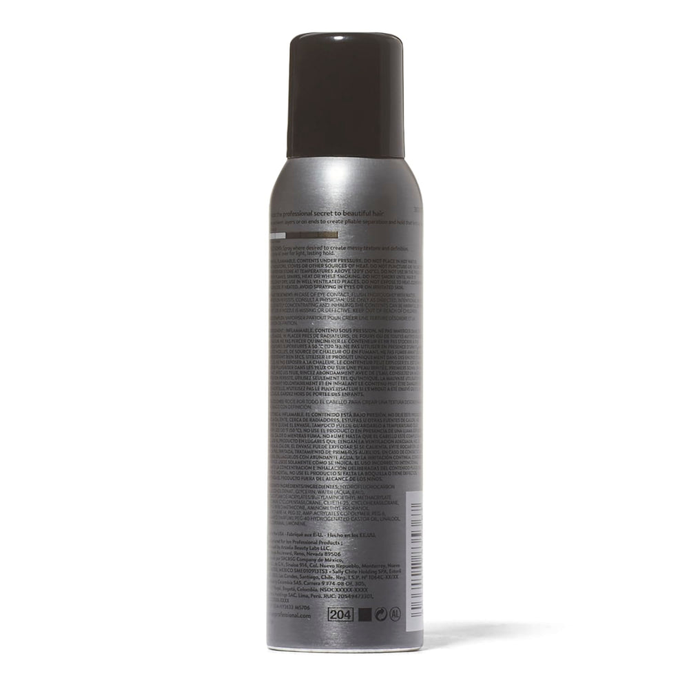 Ion Texturizing Spray Wax being applied to hair for lightweight control