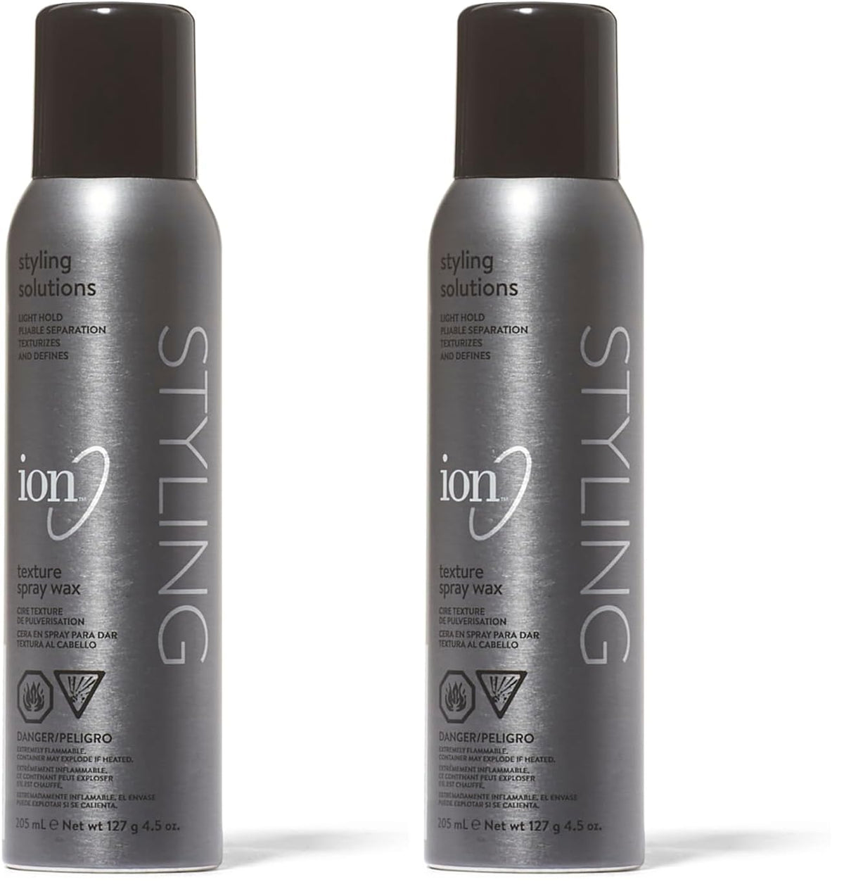 Ion Texturizing Spray Wax two-pack bottles front view for defined texture