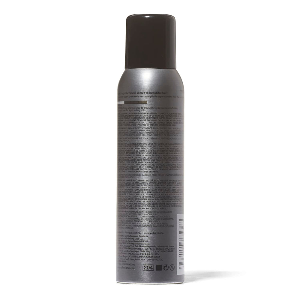 Close-up of textured, separated hair using Ion spray wax