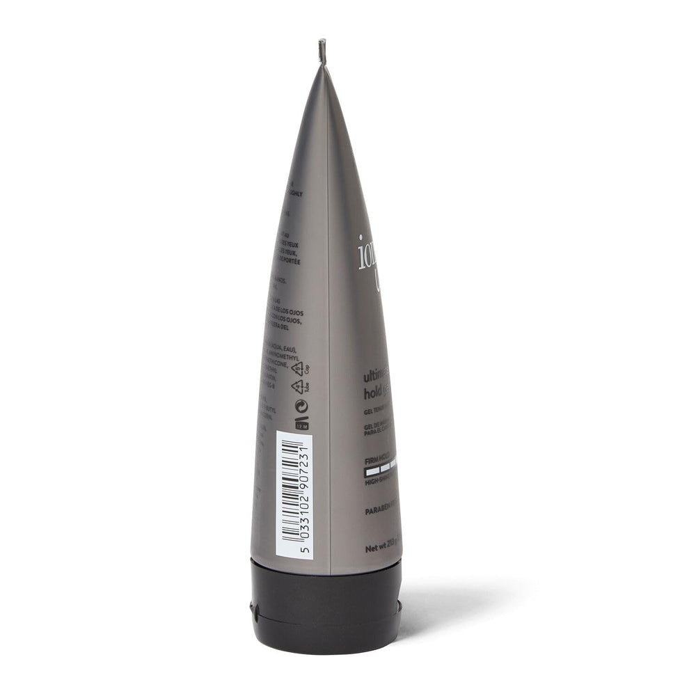 Ion Ultimate Hold Gel bottle close-up showing sleek design and shine