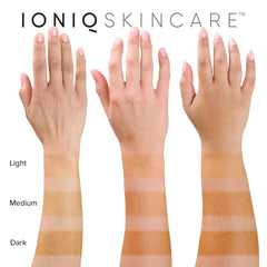 IONIQ Skincare TAN cartridge natural-looking tan appears evenly on skin.