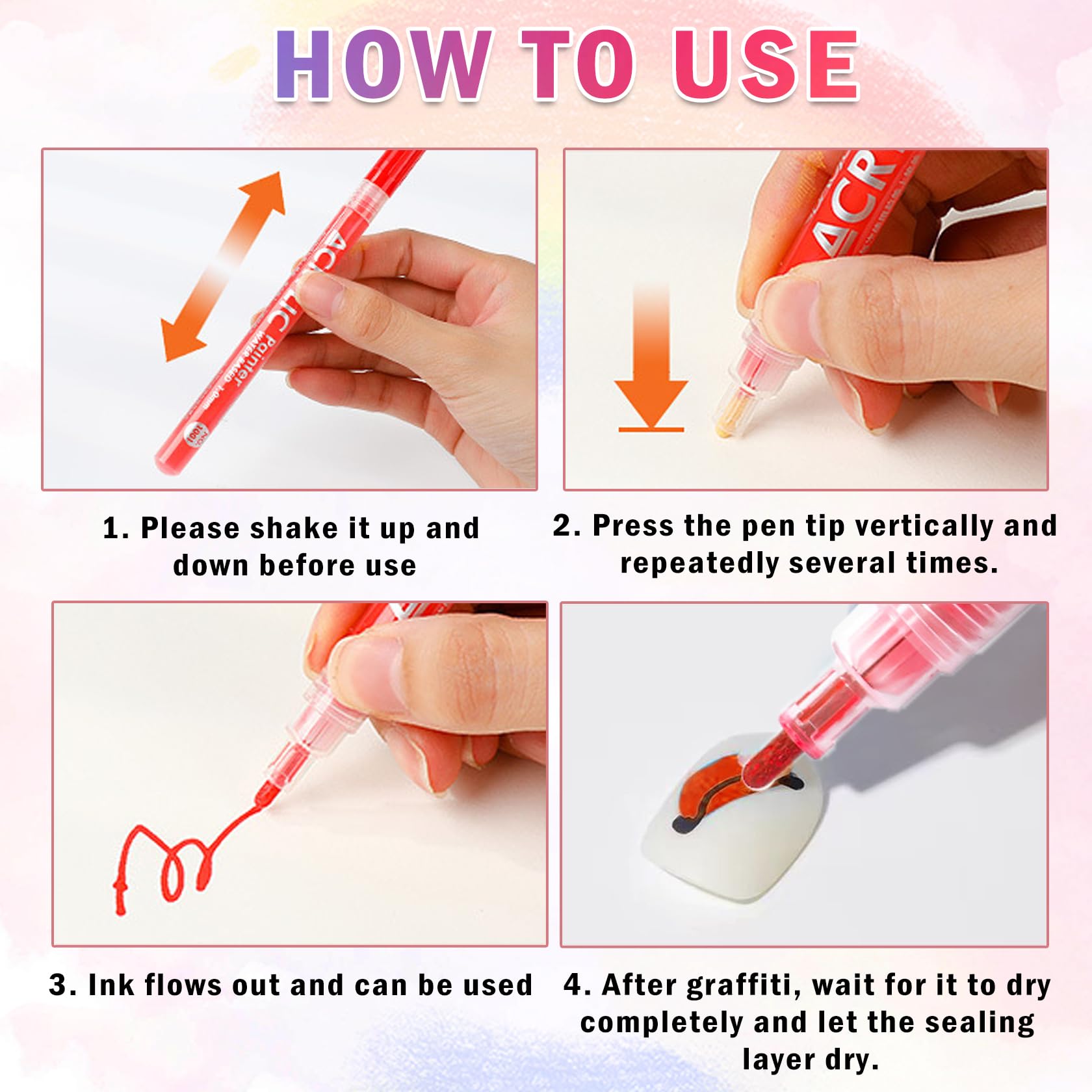 IONSGAKO nails shown with bold dots and lines using these pens.