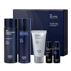 IOPE Men BIO cleanser bottle for gentle cleansing and hydration.