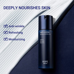 IOPE Men BIO niacinamide ingredient focus promotes brightening and skin resilience.