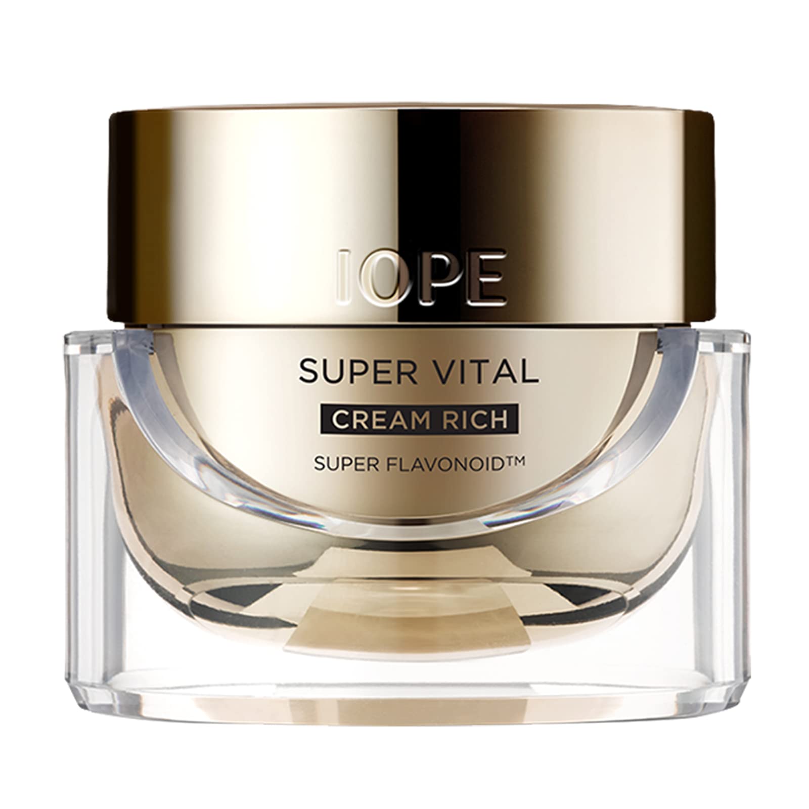 IOPE Super Vital Cream Rich bottle close-up for deep hydration and premium feel