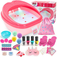 IPOOLTENG Kids Foot Spa with colorful lights for at-home pampering
