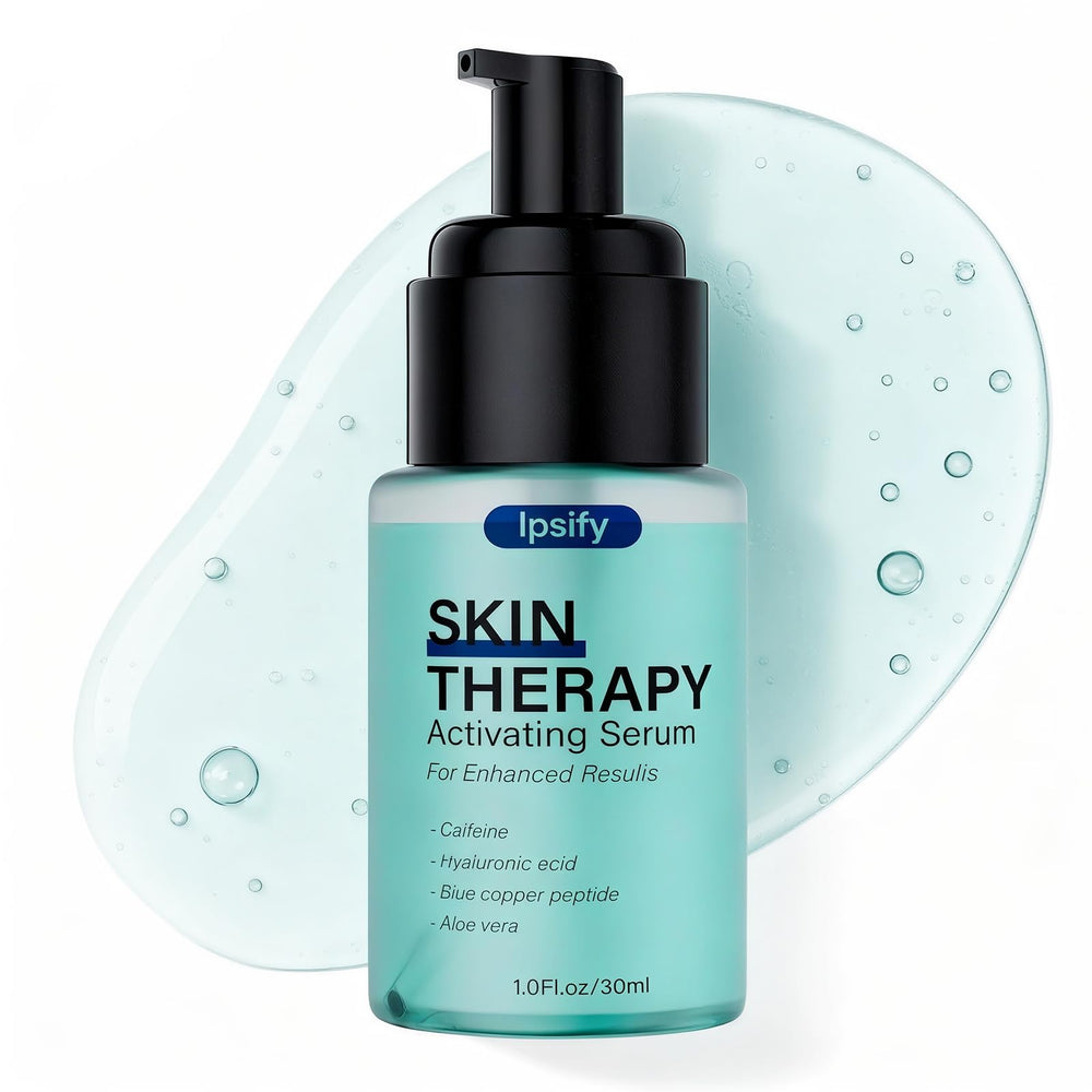 Ipsify Red Light Therapy Activation Serum bottle closeup highlights premium hydration.