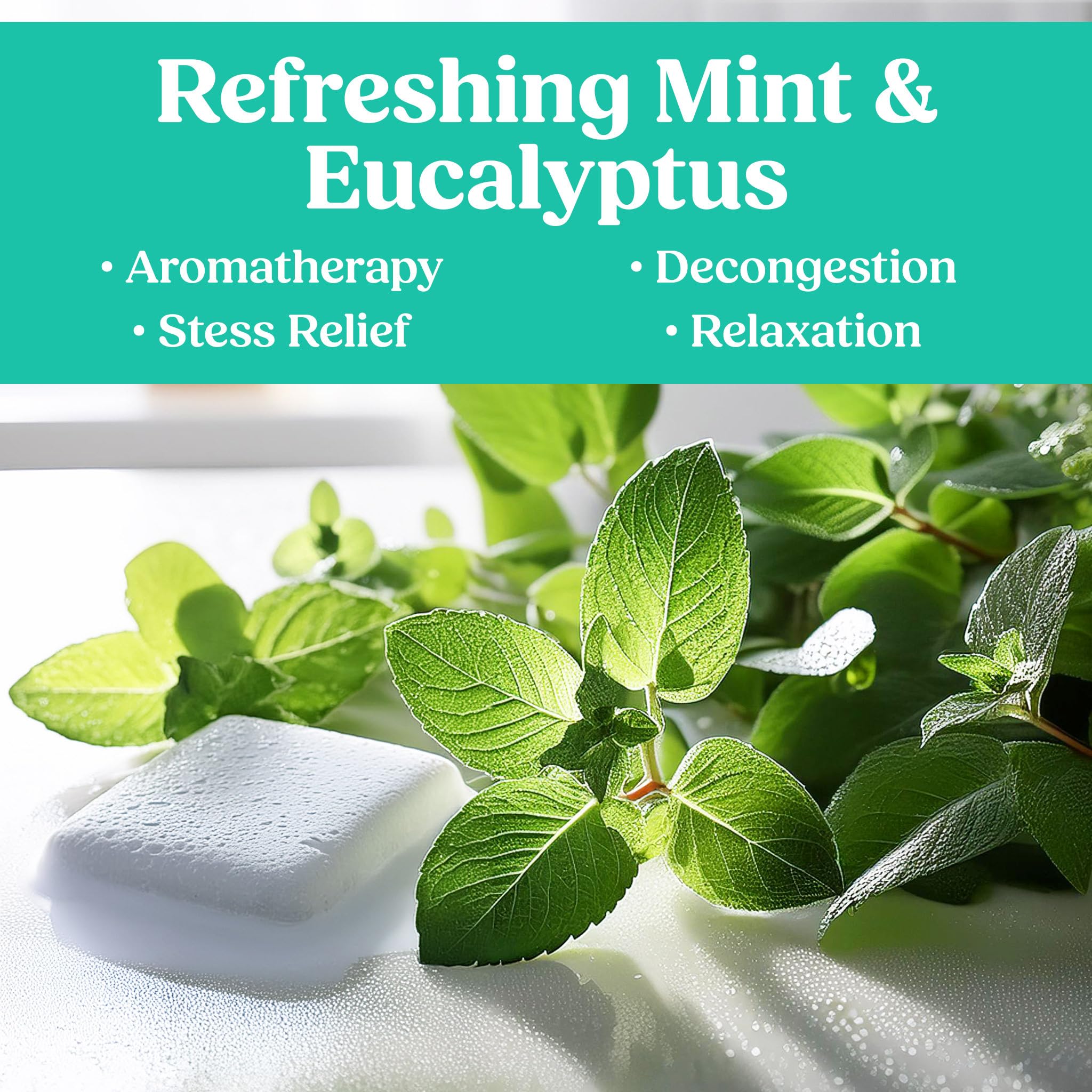 IQNATURAL eucalyptus shower steamer packaging showing eco-friendly design