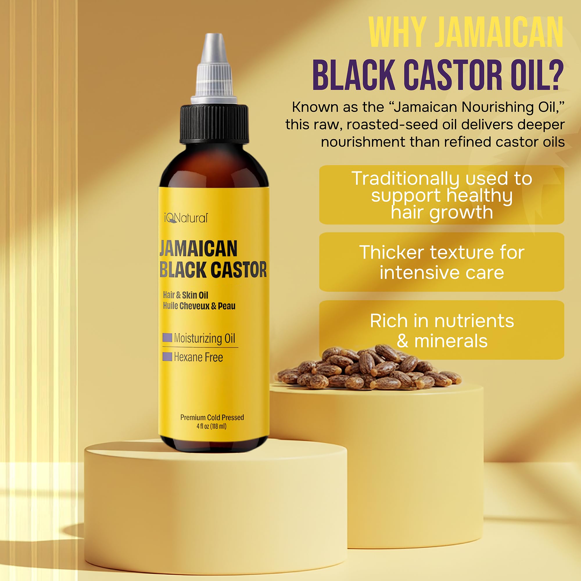 Beard and hair ends treated with IQNatural oil for smoothness and manageability.