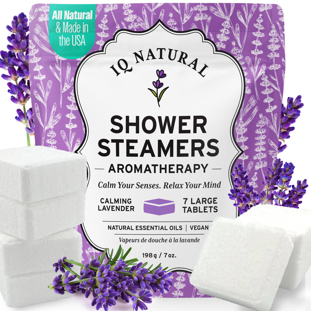 IQNATURAL lavender shower steamer for a calming spa-like shower