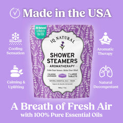 IQNATURAL organic shower steamer for a pure aromatherapy moment
